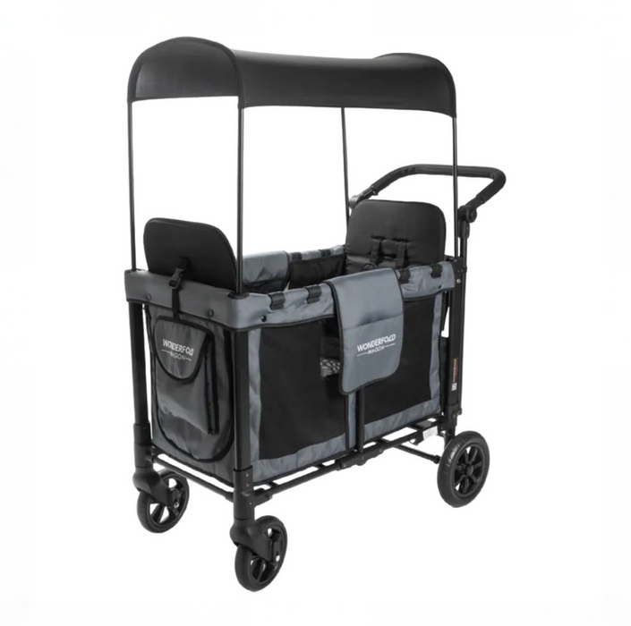Wonderfold W2 Multifunctional Double Stroller Wagon, Charcoal Gray, 2026, Plus Model