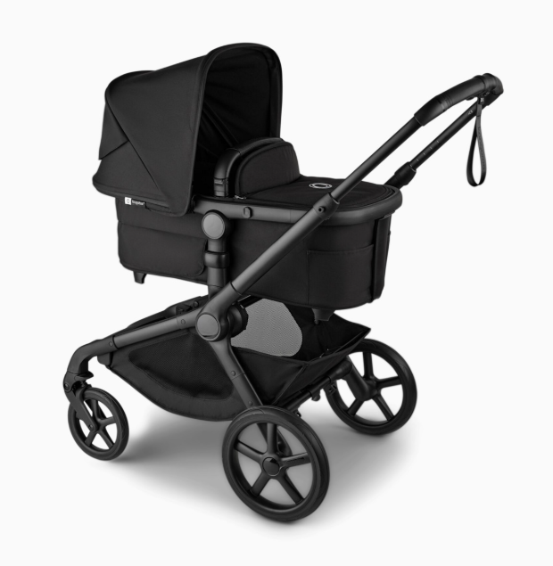 Bugaboo Kangaroo Complete Stroller + Bassinet Bundle, 2025, Black, Black Frame, Midnight Black