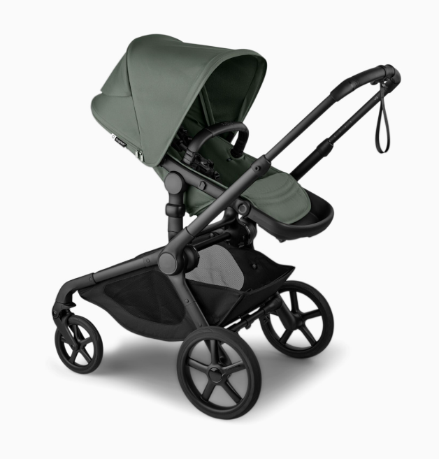 Bugaboo Kangaroo Complete Stroller + Bassinet Bundle, 2025, Black Frame, Forest Green, Forest Green