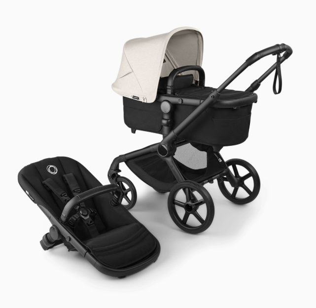 Bugaboo Fox 5 Renew 2-in-1 Stroller, Black Frame, Misty White/Black, 2026