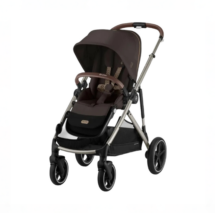 Cybex Gazelle S Modular Stroller, 2026, Chocolate Brown, Silver Frame