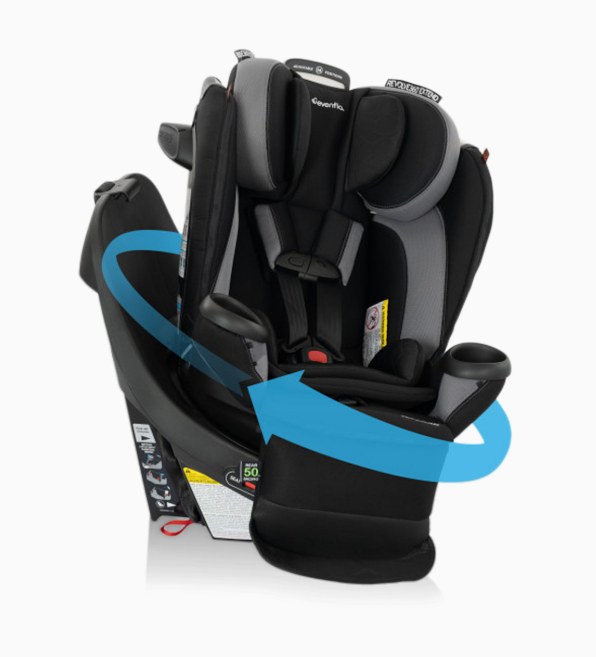 Shop Evenflo Revolve 360 Extend All-in-One Rotating Car Seat with Quick Clean Cover, 2024, Revere Gray at GoodBuy Gear