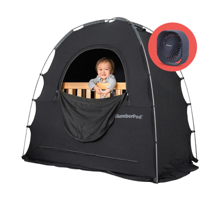 Shop SlumberPod 3.0 Sleep Canopy with Fan, Black with Gray Accents at GoodBuy Gear
