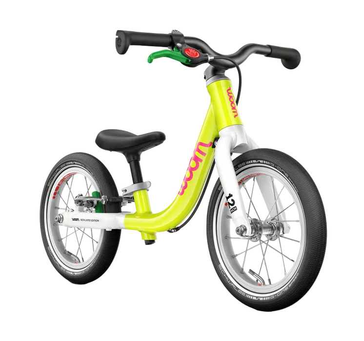 Woom GO 1 Balance Bike, Neon Lime
