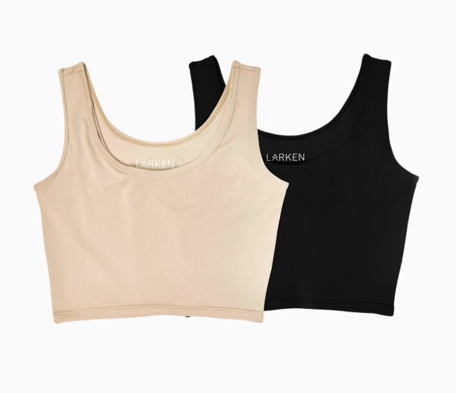 Larken The Larken X Nursing Bra, XXLarge, Black/ Sand, 2 pack