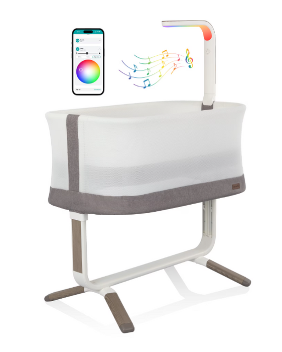 Evenflo Cora 3-Level Adjustable Bassinet, Truffle Taupe