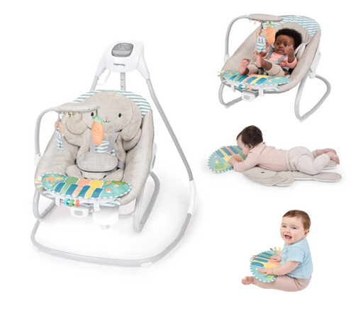 Shop Ingenuity SimpleComfort Piano Playtime 4-in-1 Baby Swing & Rocker, 0 Months to 2 Years at GoodBuy Gear