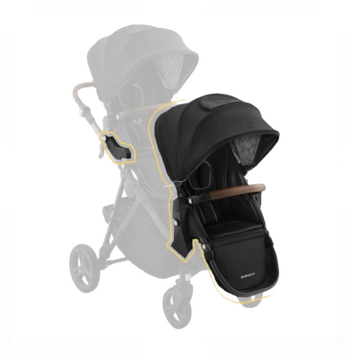 Shop Mockingbird 2nd Seat Kit 3.0, Charcoal with Penny Leather, Black Windowpane at GoodBuy Gear