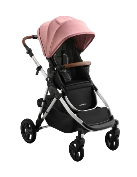 Shop Mockingbird Single to Double 3.0 Stroller, 2025, Silver with Penny Leather, Rose at GoodBuy Gear
