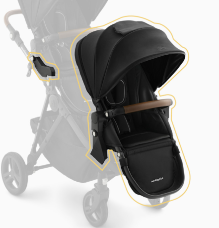 Shop Mockingbird 2nd Seat Kit 3.0, Charcoal with Penny Leather, Solid Black at GoodBuy Gear