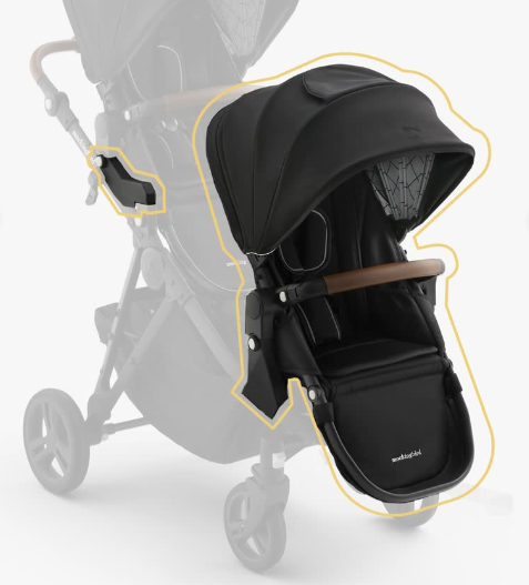 Shop Mockingbird 2nd Seat Kit 3.0, Charcoal with Penny Leather, Black Windowpane at GoodBuy Gear