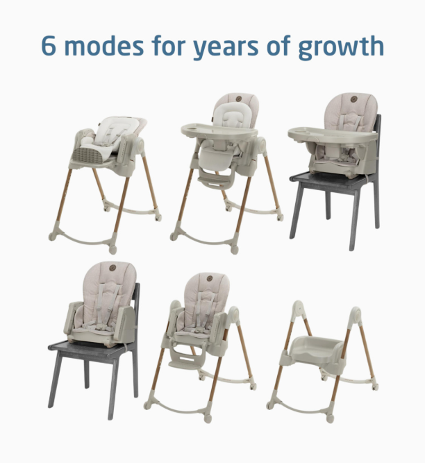 Maxi-Cosi Minla 6-in-1 High Chair, Classic Latte