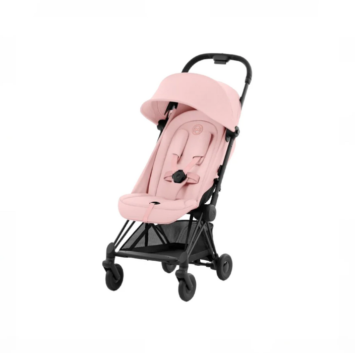 Cybex Coya Stroller, 2023, Matte Black, Peach Pink