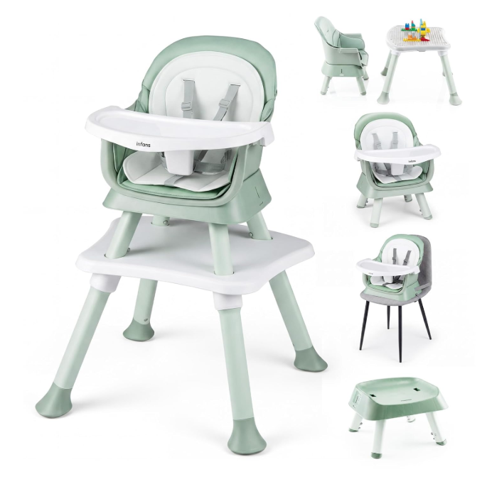 Infans 8 in 1 Convertible Baby High Chair, Green
