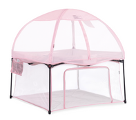 Shop Dream On Me Ziggy Square Baby Playpen, Pink, With Canopy at GoodBuy Gear