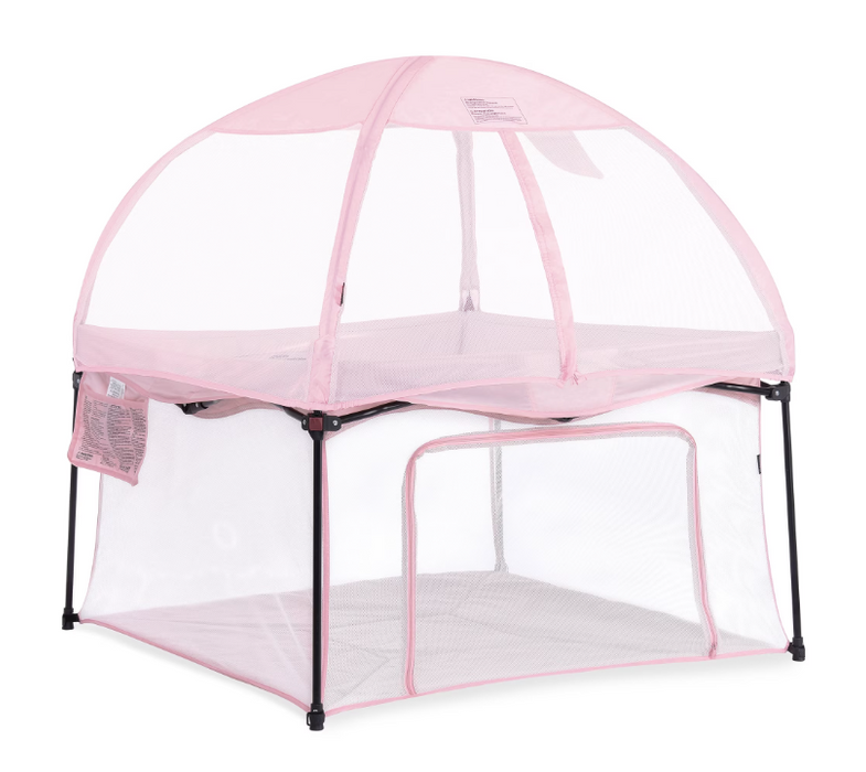 Shop Dream On Me Ziggy Square Baby Playpen, Pink, With Canopy at GoodBuy Gear