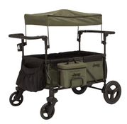 Shop Delta Children Jeep Deluxe Wrangler Wagon Stroller with Cooler Bag and Parent Organizer, Green, 2 Seater at GoodBuy Gear