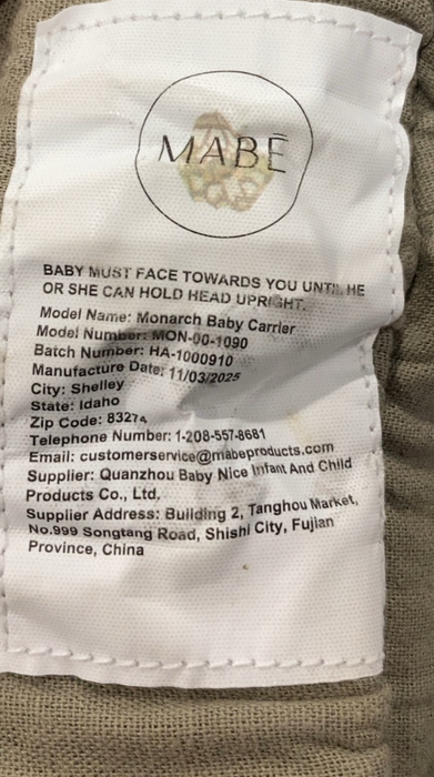 Mabē The Monarch Carrier, Stone Sage/Sage Green