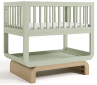 Shop Storkcraft Santorini Deluxe 3-in-1 Convertible Bassinet, Sage and Driftwood at GoodBuy Gear