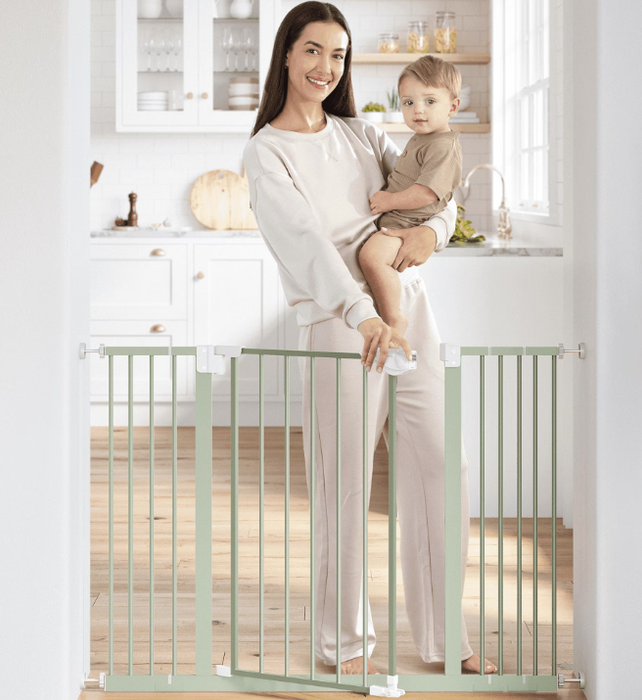 Comfy Cubs Baby Safety Gate with 3 Extensions, Sage