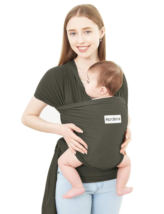 Acrabros Wrap Baby Carrier, Dark Grey