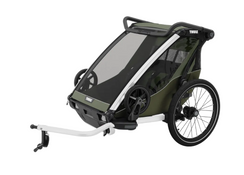 Shop Thule Chariot Lite Bike Trailer Stroller 2 Seat, 2021, Vintage Green at GoodBuy Gear