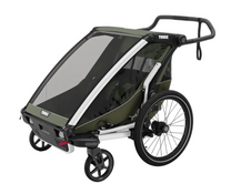 Shop Thule Chariot Lite Bike Trailer Stroller 2 Seat, 2021, Vintage Green at GoodBuy Gear