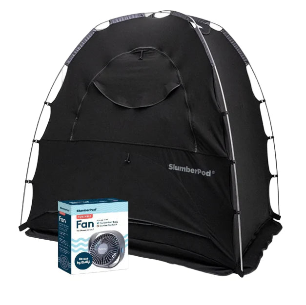 Shop SlumberPod 3.0 Sleep Canopy with Fan, Black with Gray Accents at GoodBuy Gear