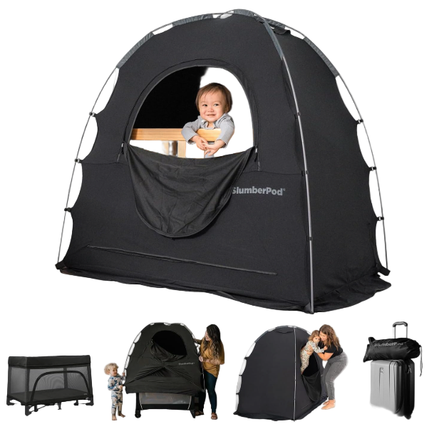 SlumberPod 3.0 Sleep Canopy, Black with Gray Accents