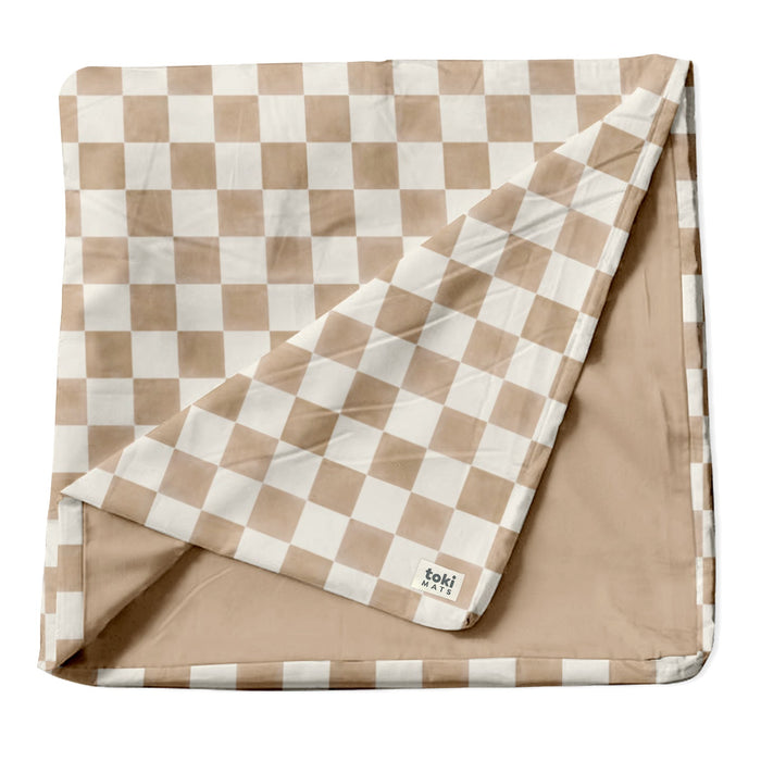Toki Kids Checker Toffee Organic Cotton Cover