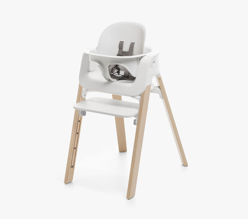 Stokke Steps High Chair, White Seat Natural Legs