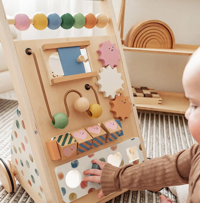 Shop Tiny Land, Natural Wooden Baby Walker at GoodBuy Gear