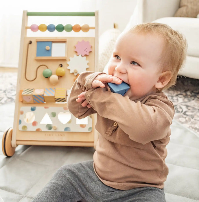 Shop Tiny Land, Natural Wooden Baby Walker at GoodBuy Gear