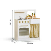 Shop Tiny Land Wooden Play Kitchen Honey Kitchenette with Pretend Cooking Set at GoodBuy Gear