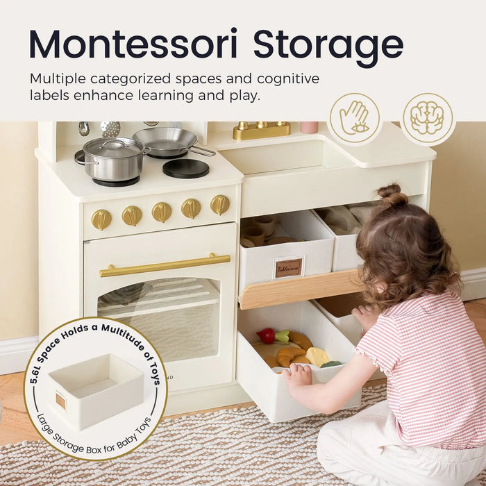 Shop Tiny Land Wooden Play Kitchen with Storage at GoodBuy Gear