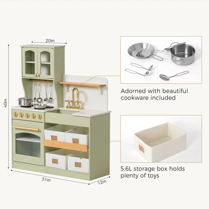Shop Tiny Land Serenity Wooden Kitchen, Green at GoodBuy Gear