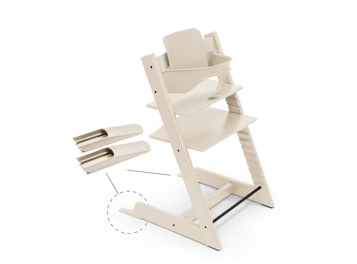 Stokke Tripp Trapp High Chair with Baby Set and Tray, Vanilla White, Vanilla White