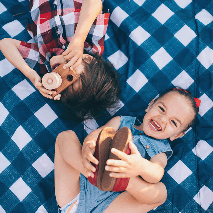 Shop Little Unicorn Outdoor Blanket, Navy Plaid at GoodBuy Gear