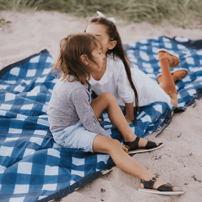 Shop Little Unicorn Outdoor Blanket, Navy Plaid at GoodBuy Gear