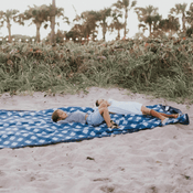 Shop Little Unicorn Outdoor Blanket, Navy Plaid at GoodBuy Gear