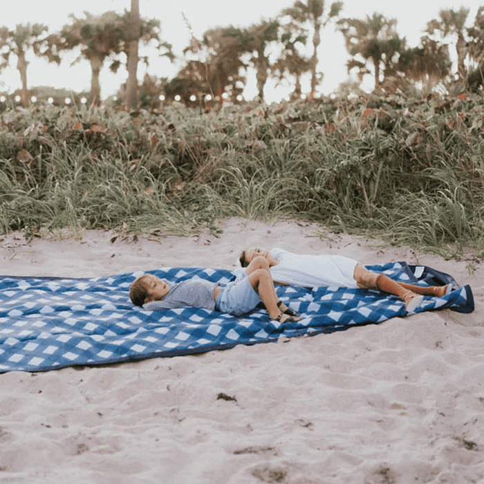 Shop Little Unicorn Outdoor Blanket, Navy Plaid at GoodBuy Gear