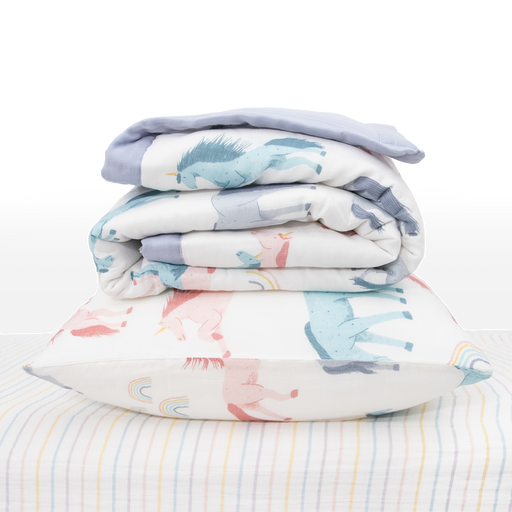 Shop Little Unicorn Cotton Muslin Toddler Bedding 3 Piece Set, Unicorns at GoodBuy Gear
