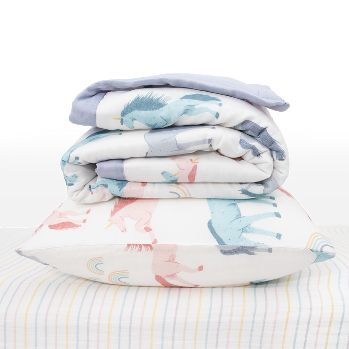 Shop Little Unicorn Cotton Muslin Toddler Bedding 3 Piece Set, Unicorns at GoodBuy Gear
