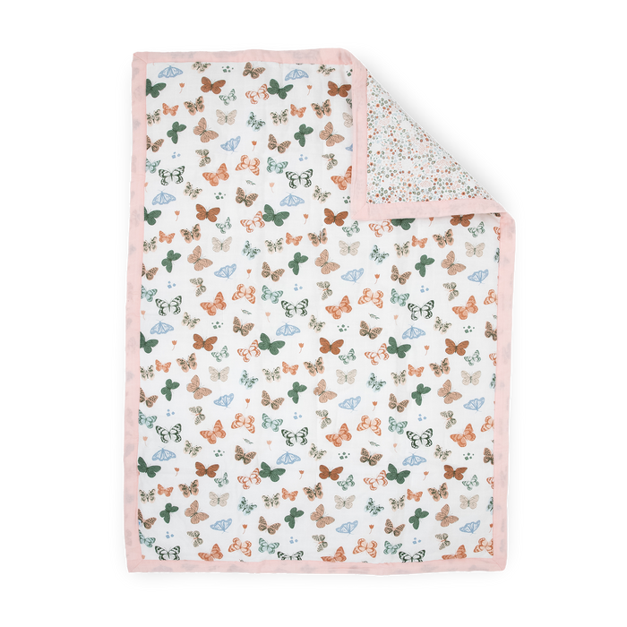 Shop Little Unicorn Cotton Muslin Toddler Comforter, Butterflies at GoodBuy Gear