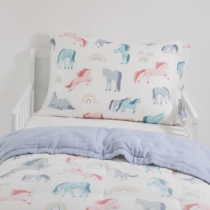 Shop Little Unicorn Cotton Muslin Toddler Bedding 3 Piece Set, Unicorns at GoodBuy Gear