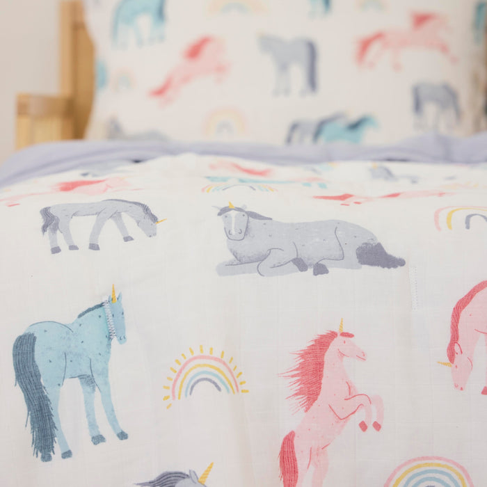 Shop Little Unicorn Cotton Muslin Toddler Bedding 3 Piece Set, Unicorns at GoodBuy Gear