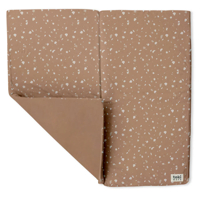 Toki Kids Mega Padded Play Mat 55" x 55", Terrazzo Clay