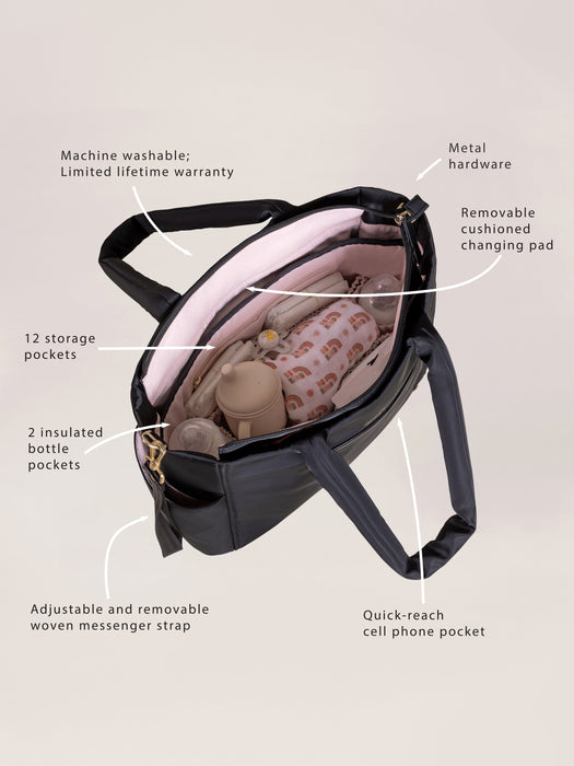 JuJuBe Utility-Strap Tote Diaper Bag, Black
