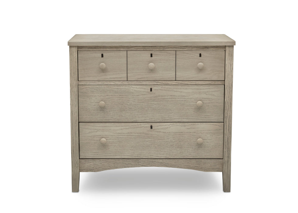 Farmhouse 3 Drawer Dresser with Changing Top and Interlocking Drawers