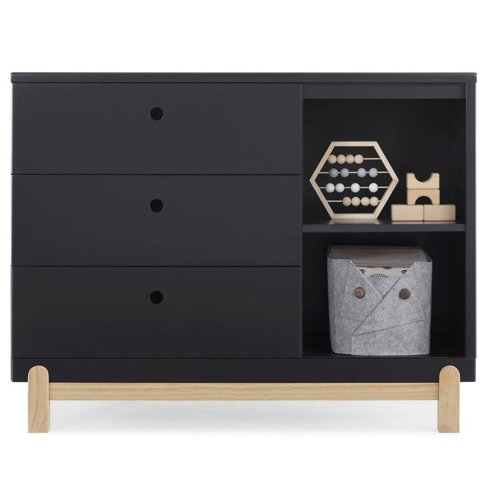 Delta Children Poppy 3 Drawer Dresser with Cubbies and Interlocking Drawers